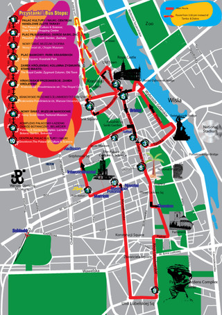 Carte de bus touristique et hop on hop off bus tour de City Sightseeing